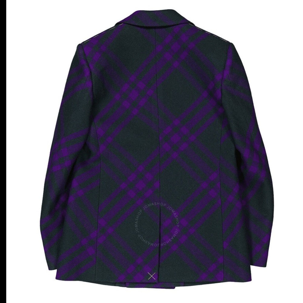 Burberry Ladies Wool Check Print Blazer - Picture 5 of 10